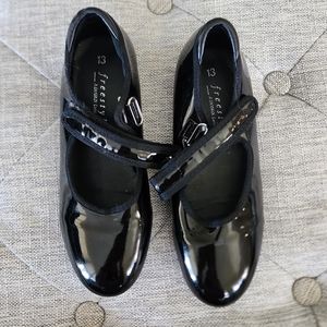 Freestyle Size 13 Tap Shoes for Girls Black Patent Leather